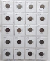 20 Shield Nickels Cull-AG