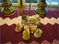 Lot of Assorted Decorative Bunny Stuffed Animals