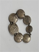 Coin Bracelet Shilling Coins Vintgae