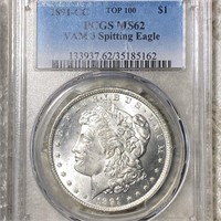 1891-CC Morgan Silver Dollar PCGS - MS62 VAM-3