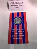 1973 Official Alabama Govenors Silver Medallion Ge