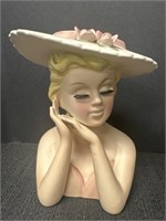 1950s Lefton Lady Head Vase 2900