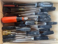 Assortment of screwdrivers.