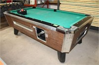 Valley Pool Table, Approx. 6'2"L, Coin Operated