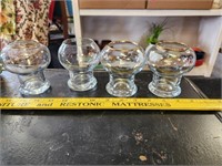 Lot of 3 Glass Cups Small Glasses