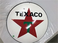 Texaco Round Metal Sign 16" high