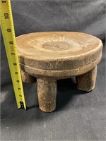 Vintage Handmade Wooden Stool 7" H x 10.75