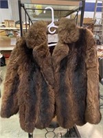 Size Med Lazarus Beaver Fur Coat Mid Length
