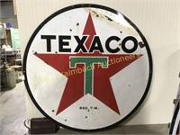60" Texaco double Sided porcelain sign