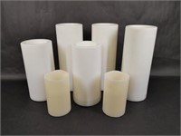 Set of Battery Operated Neutral Candles