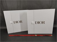Christian Dior White & Gold Textured Boxes