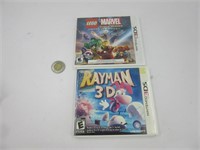 2 jeux Nintendo 3DS, Marvel et Rayman