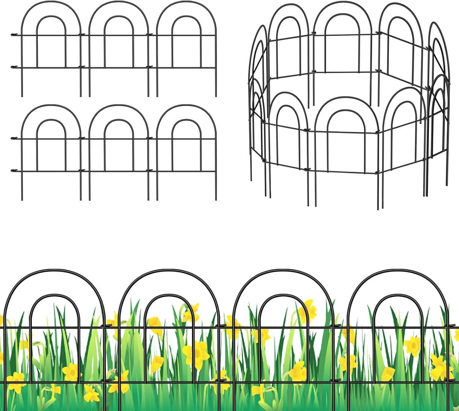 AGJIDSO 25pc Green Garden Fence