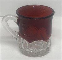 Vintage ruby red toothpick glass