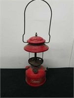 Vintage red Coleman 1 mantle Lantern says 59 on