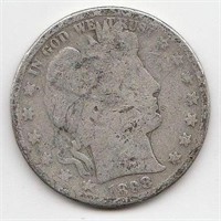 1898 P US Barber Half Dollar Coin 90% Silver