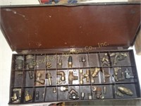 Brass Fittings, etc. in metal case