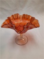 Fenton Marigold Scotch Thistle Pedestal Dish