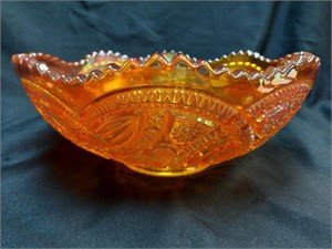 Imperial Marigold Hobstar & Arches 10" Bowl