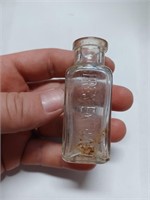 Vtg. HIRES Extract Glass Miniture Bottle