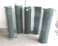 3 Rolls of Plastic fence 1"x1" squares 41"tall
