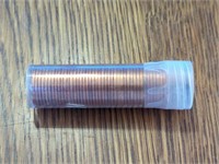 Roll of uncirculated 1974-S Lincoln Cent coins