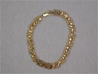 10K yellow gold bracelet, 7.25"