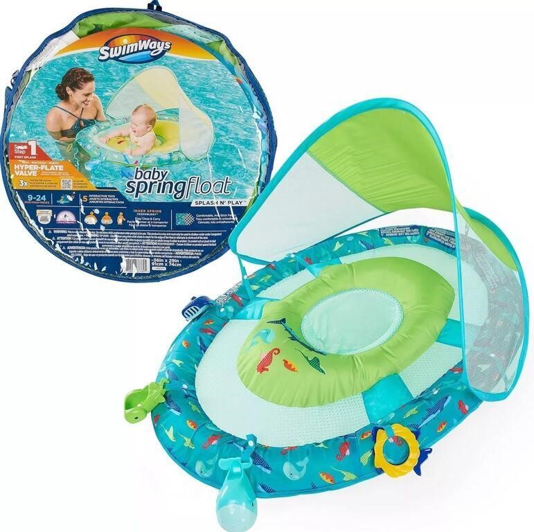 Swimways Baby Spring Inflatable Float W/sun Canopy