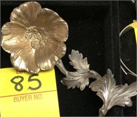 ENGLISH STERLING SILVER FLOWER