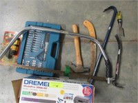 Assorted Tools: Dremel, Hatchet, Etc.
