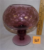 nice purple pedestal rose bowl