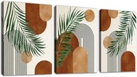 B125  Abstract Boho Wall Art Prints, 16"x24"x3-Pcs