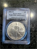 2006W Eagle PCGS MS69 Silver Dolalr
