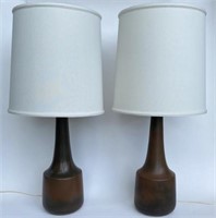 PAIR - LOTTE & GUNNAR BOSTLUND POTTERY LAMP
