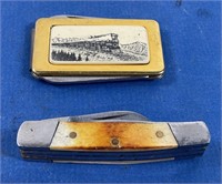 Steam Engine Monet Clip With Knife