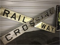 Railway Crossing Sign - metal - 68"