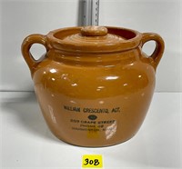 Vtg William Crescento Agt Stoneware Handled