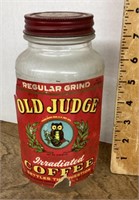 Old Judge coffee jar