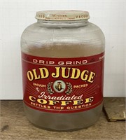 Old Judge Coffee jar