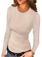 P3122  XL Slim Knit Ribbed Long Sleeve Top