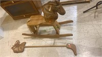 Child’s wooden rocking horse, with a hoppity