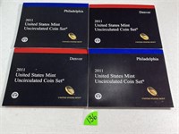 (2) 2011 Uncirculated Mint Sets
