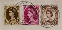 3 PC Assorted 1952 UK Queen Elizabeth II Stamp
