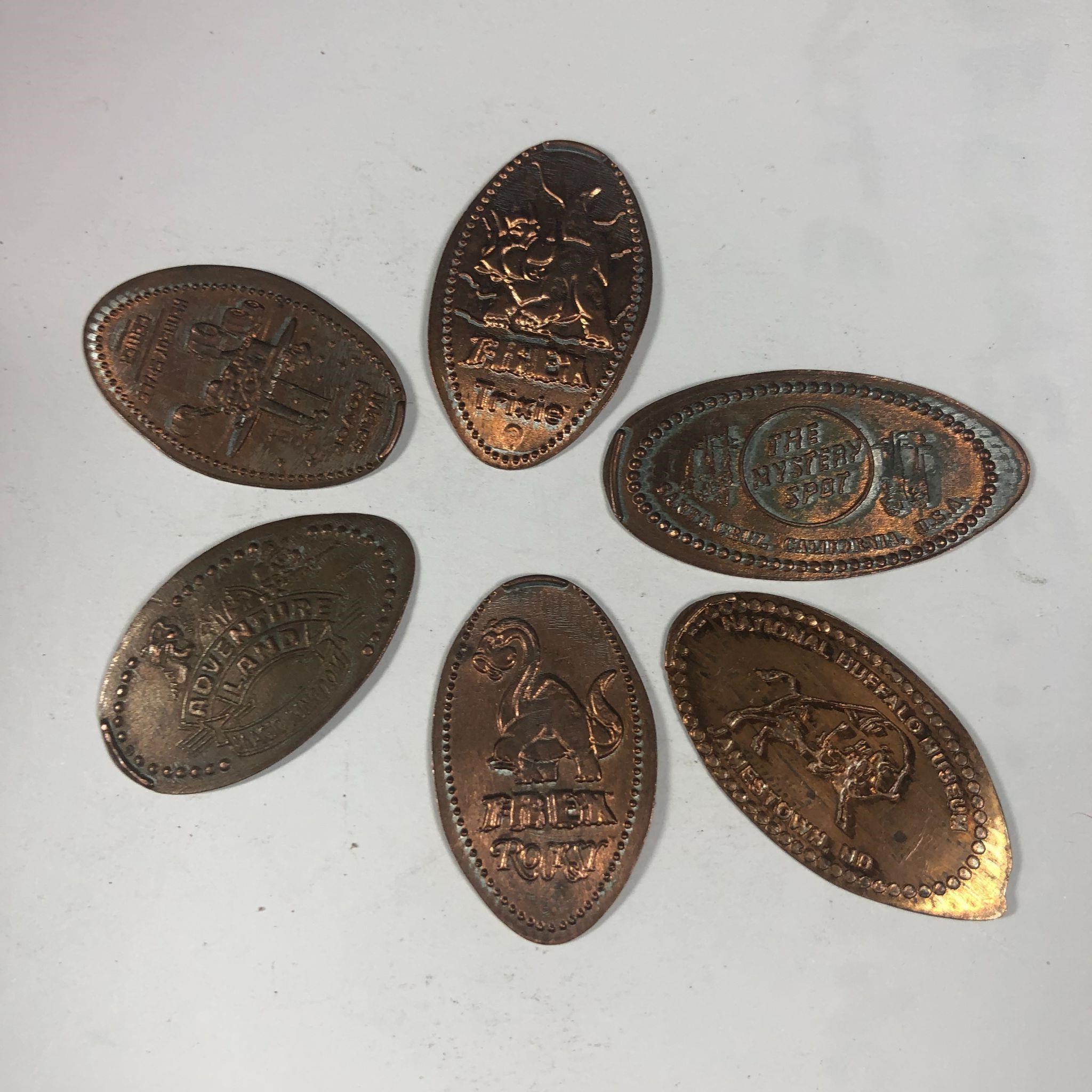 Elongated Coin Lot: 6 Attraction Theme Parks