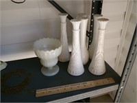 Milkglass Vases and Planter