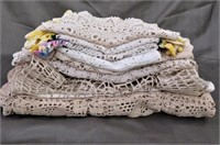 9 VINTAGE LACE TABLE RUNNERS*DOILIES