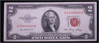 1953 TWO DOLLAR RED SEAL XF