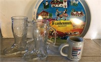 Frankenmuth Souvenir Metal Tray 12”, Boot Beer