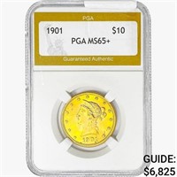 1901 $10 Gold Eagle PGA MS65+