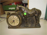 Vtg Mastercrafters Horse Clock (Running) 12&3/4" x